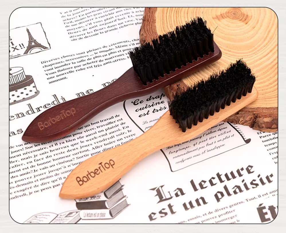 Barber Shop Bart Reinigung Holz Pinsel Hals Und Gesichts Staub Collector Haar Pinsel Haushalt Friseur Styling Werkzeug