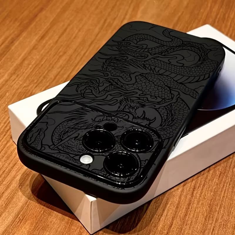 Modische Drachen-Handyhülle für iPhone 17 16 15 11 12 14 13 Pro Max Mini XS X XR 7 Plus 17E Air Stoßfeste Silikonhülle Fundas