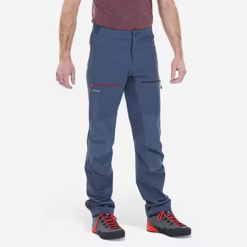 Men's climbing and mountaineering lightweight trousers - ROCK EVO - Blue. Offer from Decathlon Ireland.