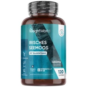 Hochdosierte Sea Moss Kapseln – 4000 mg für Ganzkörper-Gesundheit. Vegan & Glutenfrei | 120 Kapseln.. Offer from WeightWorld DE.