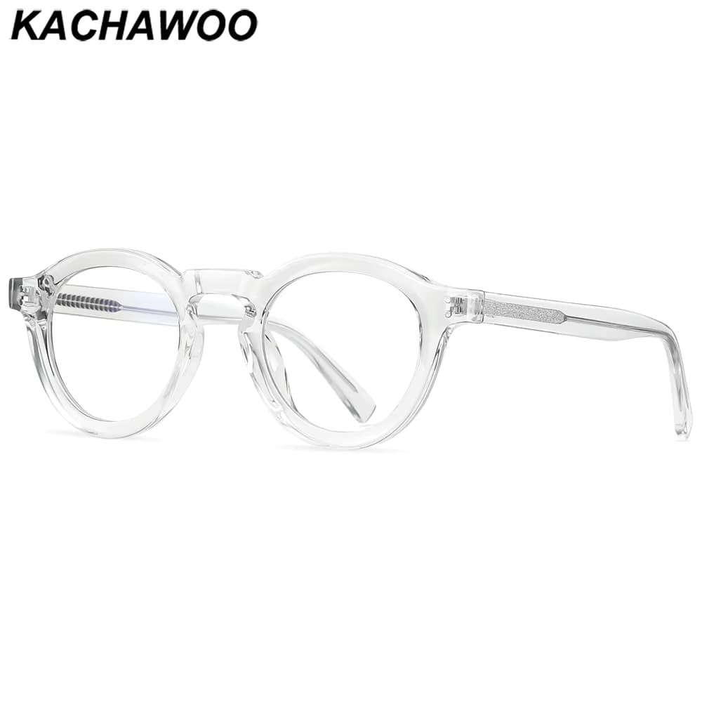 Kachawoo Retro-Brille, TR90-Acetat, für Herren, schwarz, transparent, grau, optischer Brillenrahmen für Damen, koreanischer Stil, Unisex-Brille, heiß begehrt