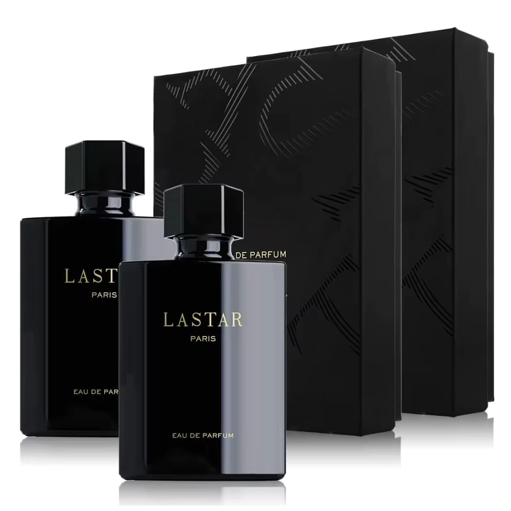 LASTAR Herrenparfüm, Moschus, zwei Flaschen mit insgesamt 100 ml/3,38 fl oz. Langanhaltender Duft, Weihnachtsgeschenk