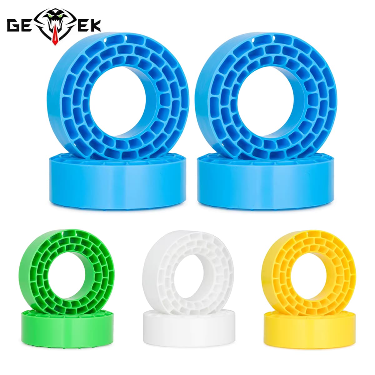 4 Stück 1,55 Zoll Silikonkautschuk-Einsatzschaum, wasserdicht, 85 x 28 mm, für 95–97 mm 1,55 Zoll Reifen, RC-Auto-Upgrade-Teile