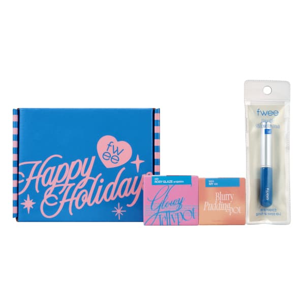 Fwee - Holiday Kit Set (Glowy Jelly Pot + Blurry Pudding Pot + Mini Lip Brush) - conjunto (itens). Oferta de Stylevana PT.