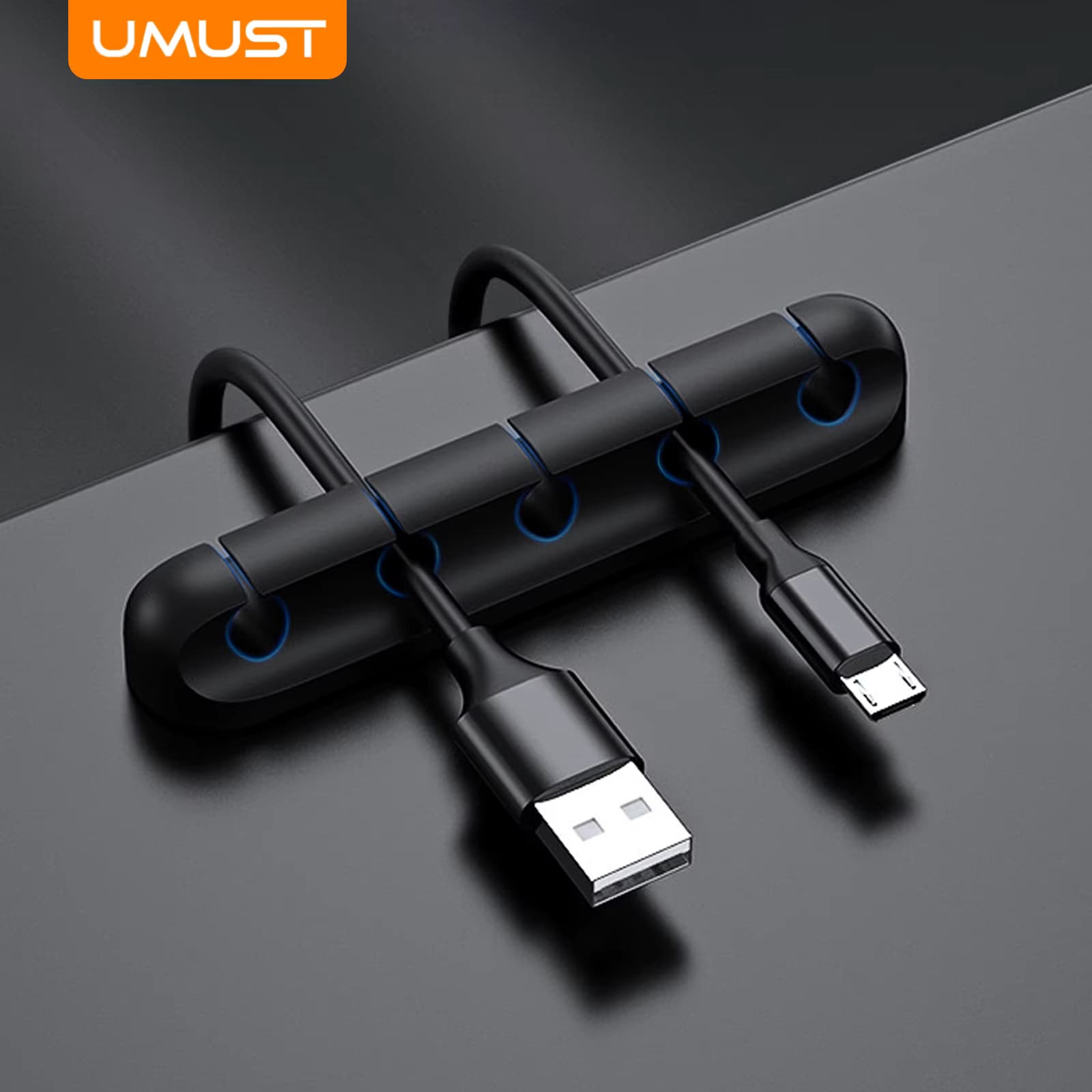 UMUST Kabelhalter-Clips, Silikon-Kabel-Organizer, Kabel-Organizer, Kabelmanagement, Kabel-Clips-Halter für Schreibtisch, Auto, Heimbüro