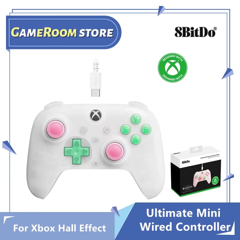 8BitDo Ultimate Mini Wired Controller für Xbox Hall Effect Joysticks und Auslöser für Xbox Series X/S, Xbox One, Windows 10/11