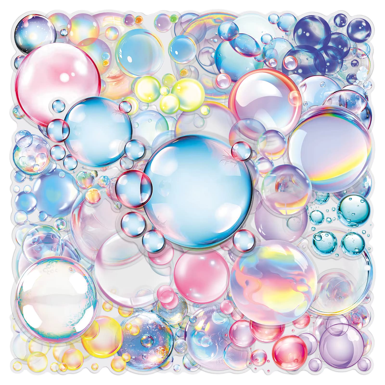 50/100PCS Transparente PET Blase Aufkleber Bunte Kleine Frische Cartoon Wasserdichte Dekoration DIY Computer Aufkleber