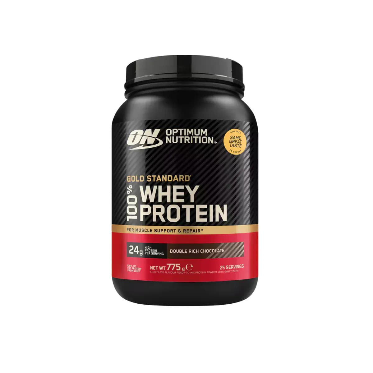 Optimum Nutrition Gold Standard Whey Protein Double Rich Chocolate 775g. Offer from Lir Pharmacy.