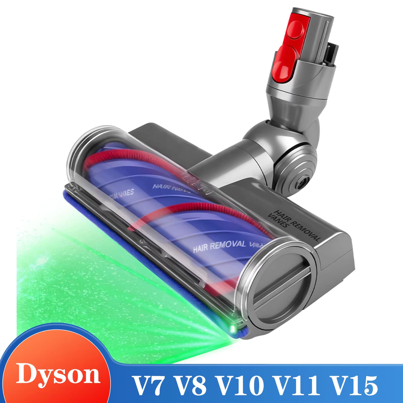 Direktantrieb-Staubsaugerkopf für Dyson V7 V8 V10 V11 V15 Hartholzboden-Aufsatz Borstenwalzenbürste Teile Verwicklungsfreie Haarbürste