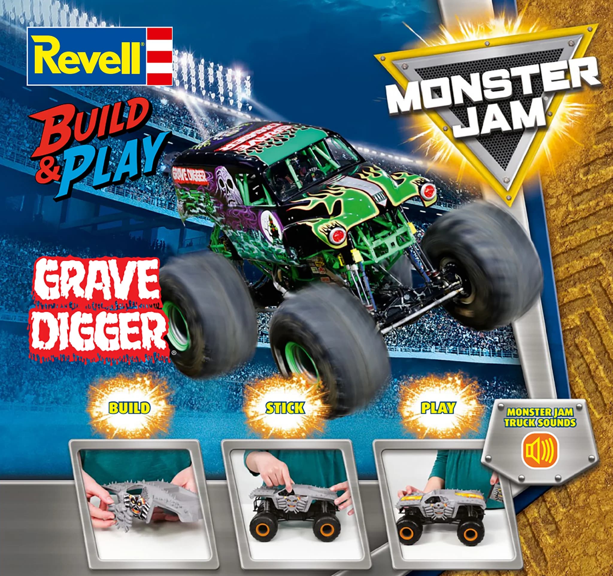 Build & Play: Monster Jam Grave Digger. Angebot von Revell-shop DE/AT.