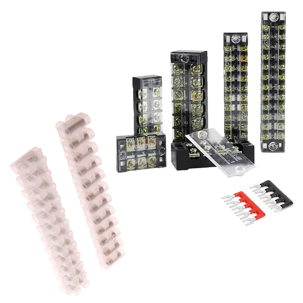 Elektrische Schraube Terminal Block Streifen Fix Isolierte Barriere Streifen Draht Stecker Kabel Kontakt Diy Elektronische Elektrische Stecker