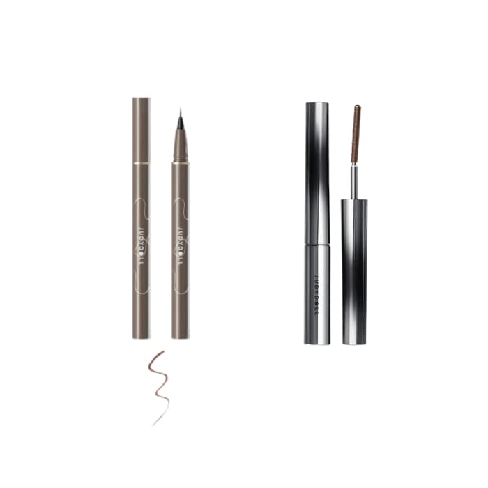 Judydoll - Slim Liquid Eyeliner - 0.5ml - 02 Deep Brown (1ea) & 3D Curling Eyelash Iron Mascara Curly - 2g - 02 Brown (1ea) Set. Oferta de Stylevana PT.