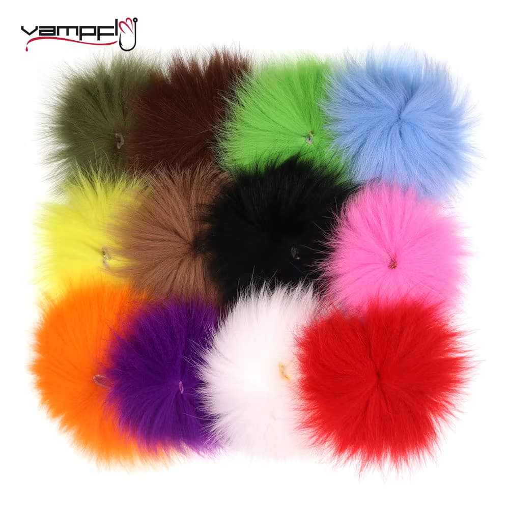 Vampfly Arctic Fox Tail Pelzhaar Fliegenbindematerial zum Binden von Lachs Steelhead Tube Fly Jig Streamer Fliegen Schwanz Flügelmaterialien