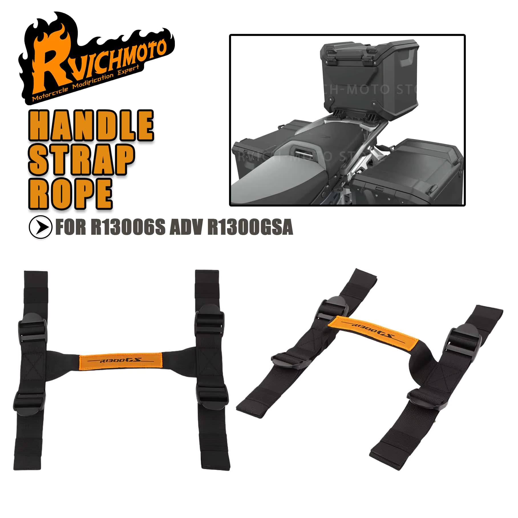 R1300GSA Motorrad Griff Seil Gürtel Aluminium Legierung Seite Box Strap Top Case Für BMW R1300GS ADV R1300R1300 GS Abenteuer GSA