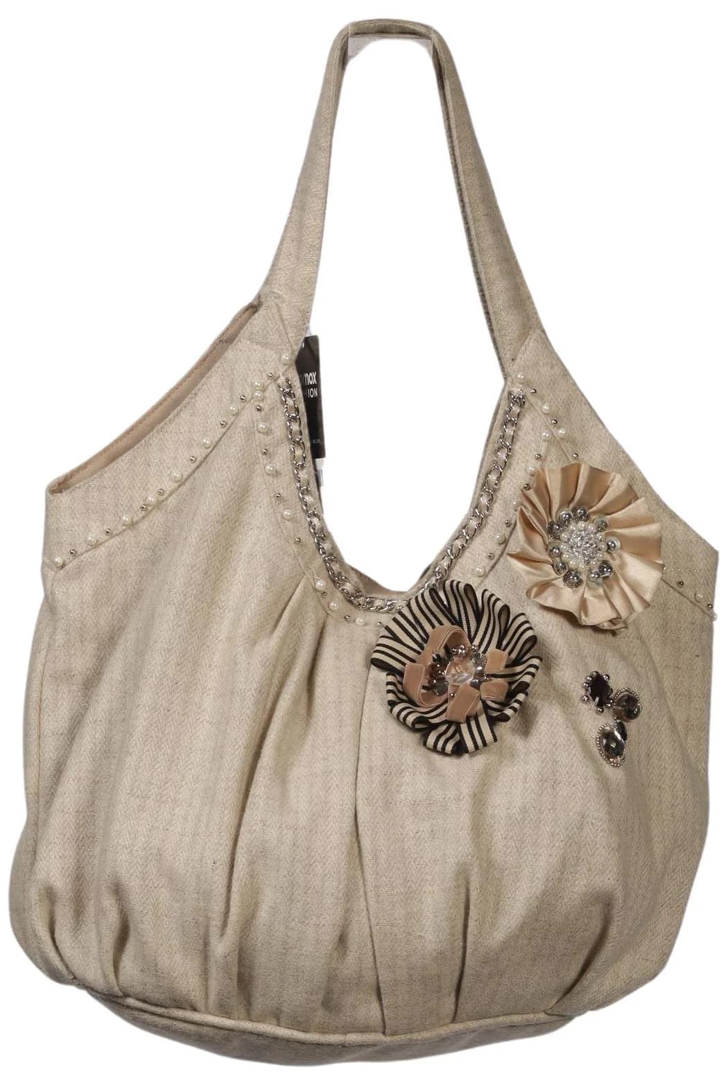 accessorize Damen Handtasche gross, Beige, Gr.