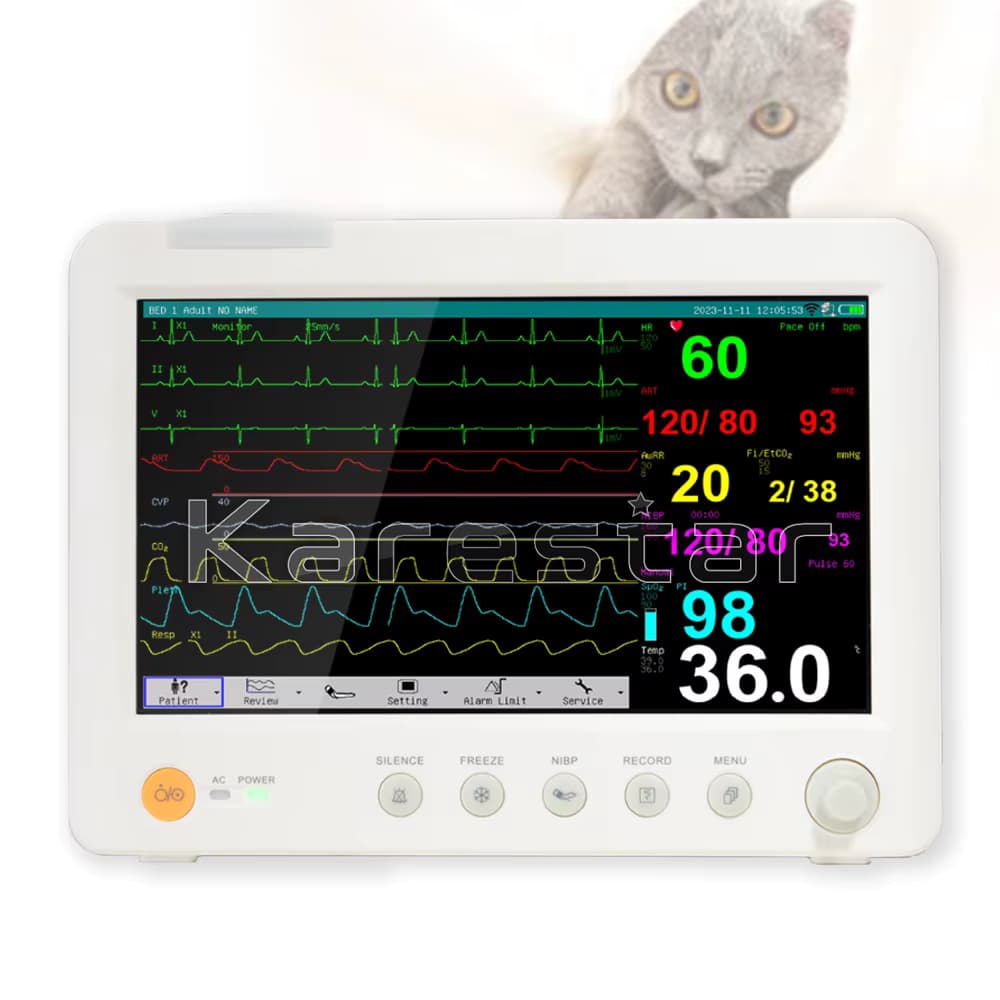 Vitalzeichen-Monitor Elektrisch Betriebener Multi-Parameter Patientenmonitor für Tierkliniken Patientenmonitor