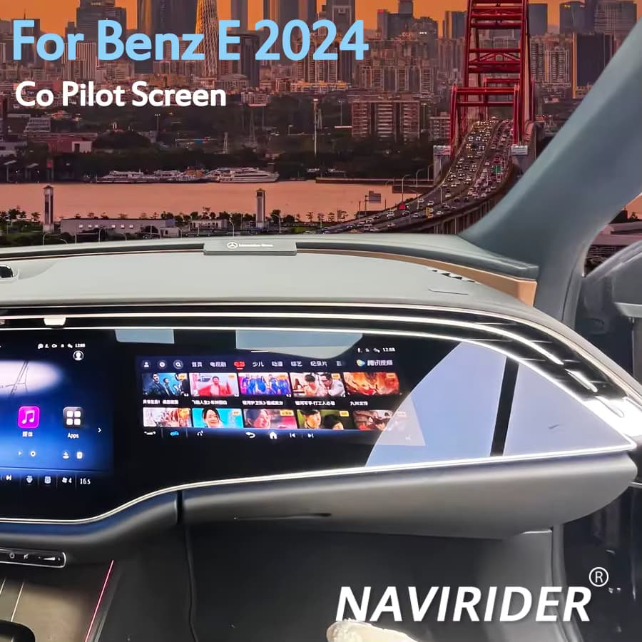 Auto Co Pilot Bildschirm Für Mercedes BENZ E260 E300 W214 2024 Multimedia Video Player Android 13 Auto Radio stereo Carplay GPS Navi