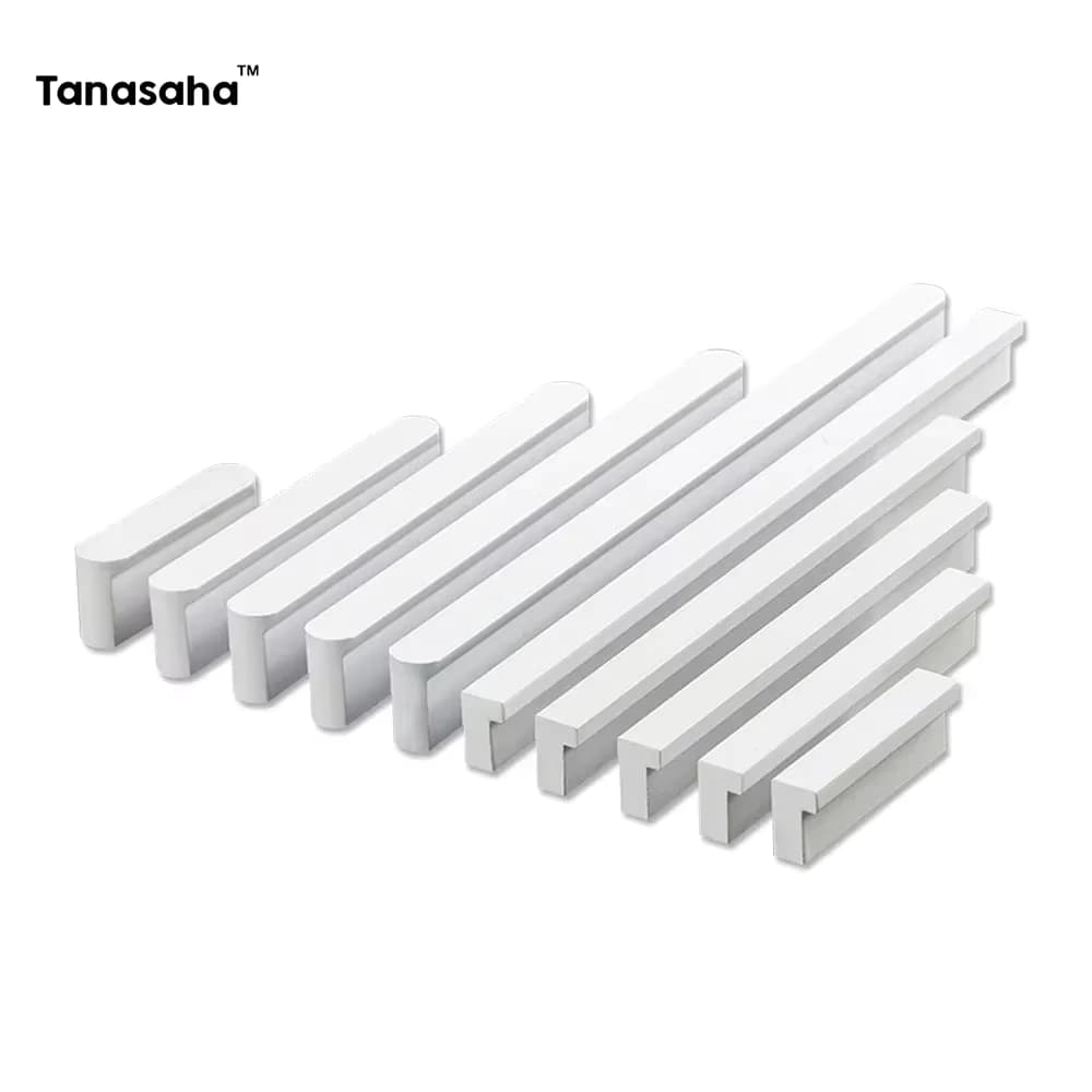 Weiße Schrankgriffe für Kleiderschränke, Türgriffe, Schubladenknöpfe, Griff aus Aluminiumlegierung, Küchenschrankgriffe, Möbelbeschläge