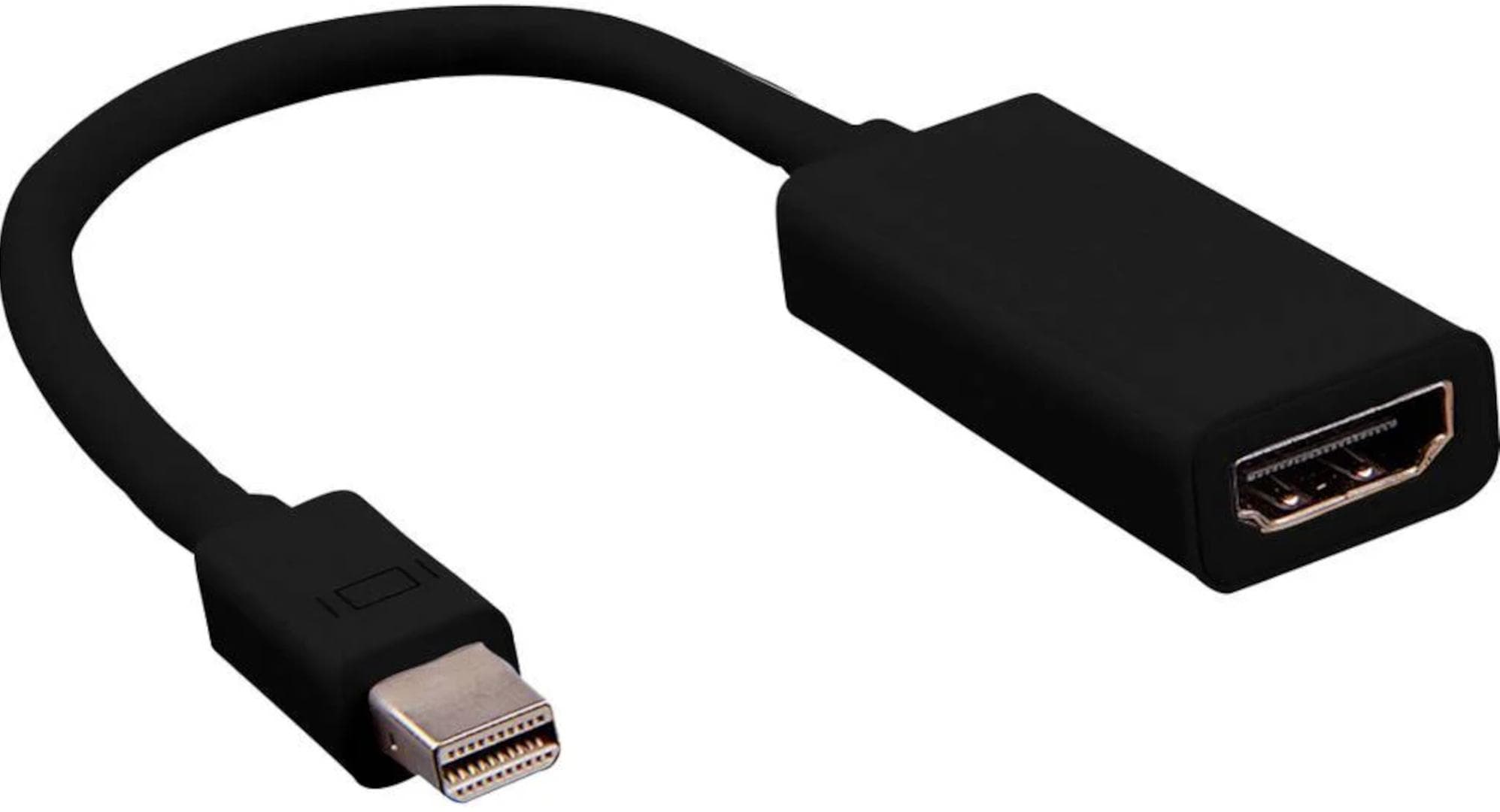 EWANTO 25cm Mini DisplayPort (m) auf HDMI (w) Adapterkabel Stecker HDMI Buchse Schwarz für Apple Laptop PC Monitor TV Mini DP mDP MHDK-01. Offer from EWANTO DE.