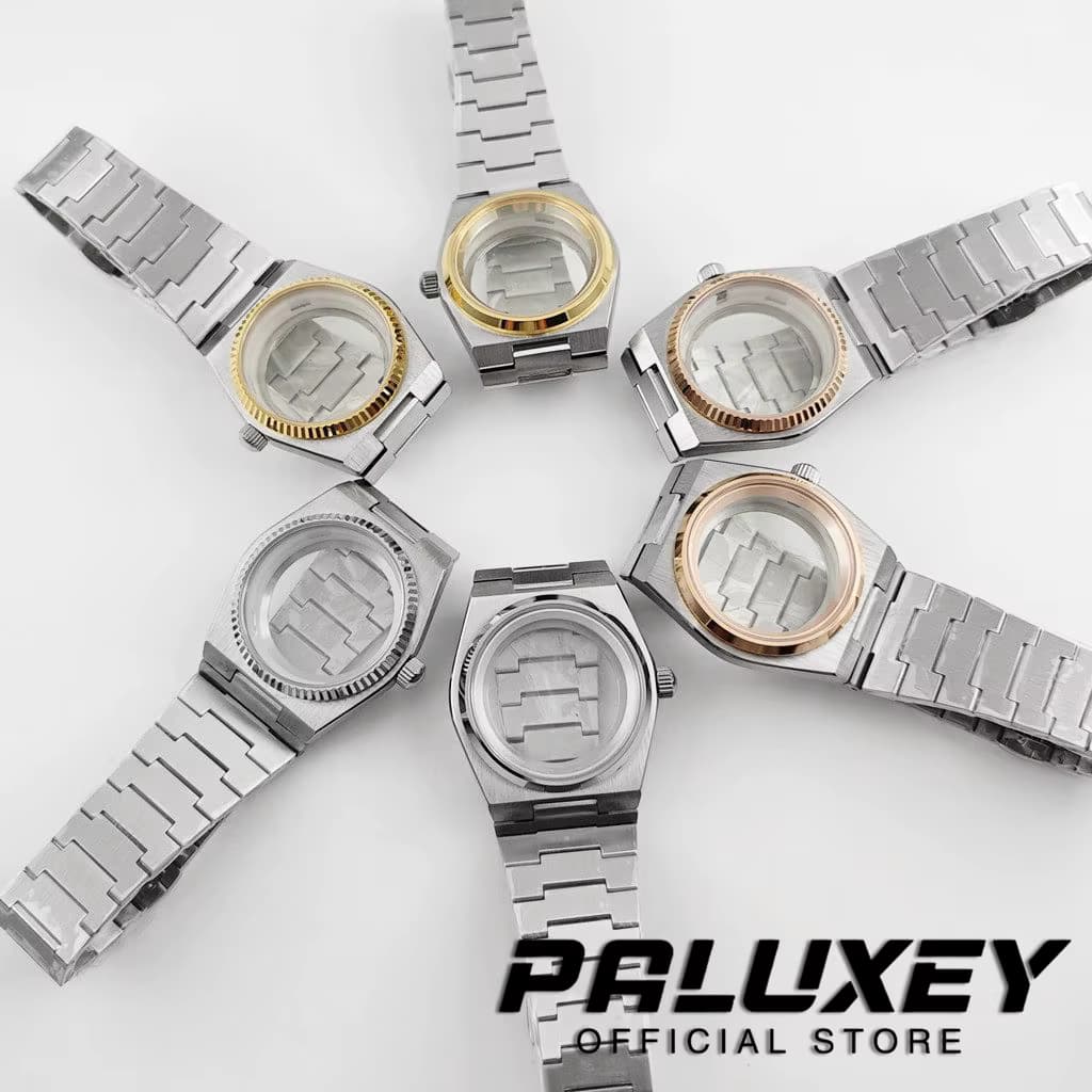 40mm NH35 Uhrengehäuse Massives 316L Edelstahl-Uhrenarmband Saphirglas für PRX Super Player NH35 NH36 Uhrwerk 28,5mm Zifferblatt
