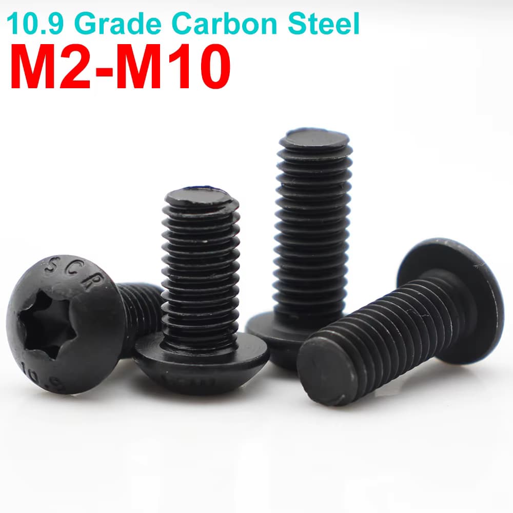 Torx-Knopfkopfschrauben, Güteklasse 10.9, legierter Stahl, Sechslappiger Sternschlitz, Maschinenschrauben M2 M3 M4 M5 M6 M8 M10, 5/10/25/50 Stück