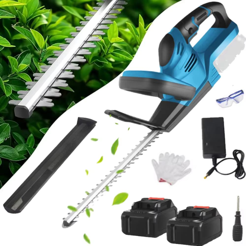 OWJHE 20000 U/min Bürstenloser Elektrischer Heckenschneider Effizient 3500W Kabelloser Garten-Strauchschneider für Makita 18V Akku