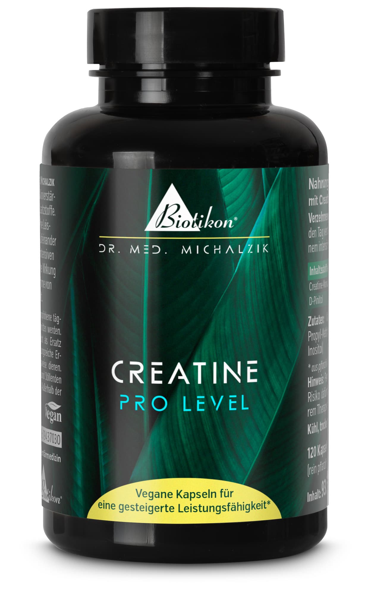 Creatine Pro Level | 120 cápsulas | Fuerza y resistencia | Dr. med. Michalzik. Offer from Biotikon DE.