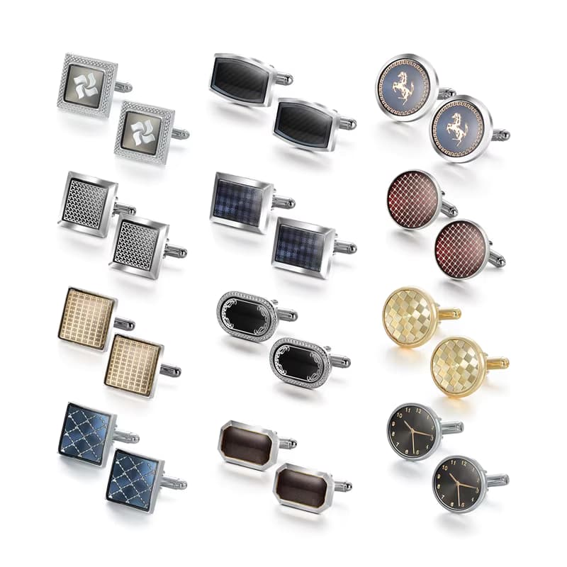 Mann Hemd Manschettenknöpfe Kupfer Manschettenknöpfe Für Herren Luxus Hochzeit Gäste Geschenke Runde Quadrat Mode Schmuck Männer Manschetten Links Krawatte Clip