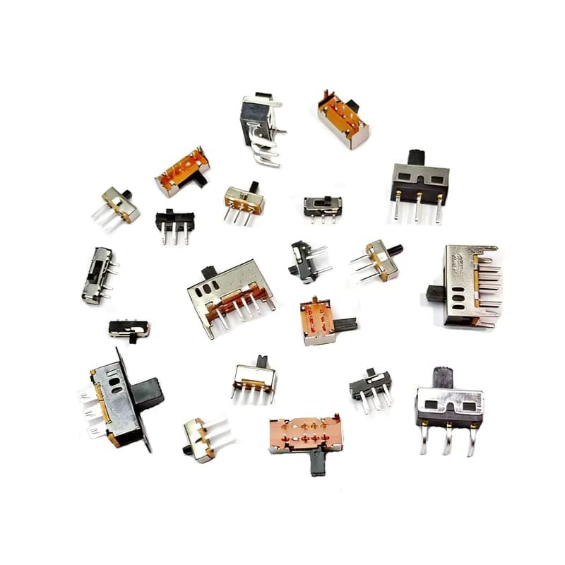 10 Stück 2-Pin 3-Pin Schiebeschalter SPST SPDT 2-Positionen 3-Positionen Mini Mikro-Kippschalter DIP PCB Taktiler Schalter