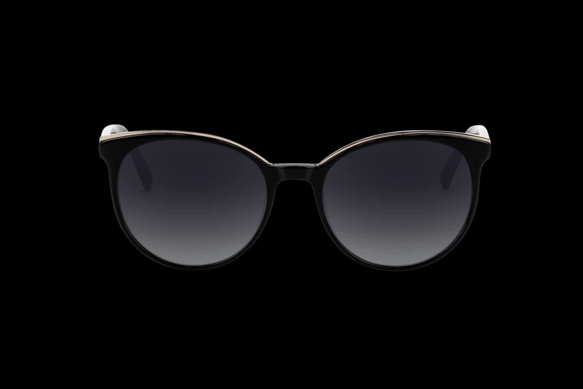 KIND 898 Damen Sonnenbrille mit und ohne Sehstärke / Schwarz / extravagant
