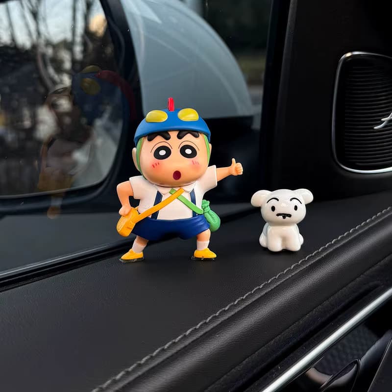 Crayon Shin-Chan Auto-Armaturenbrett-Ornamente, Auto-Innenraum-Fenster-Konsolen-Deko, Figuren, Desktop-Dekoration, Mini-Figuren-Modell, Geschenke
