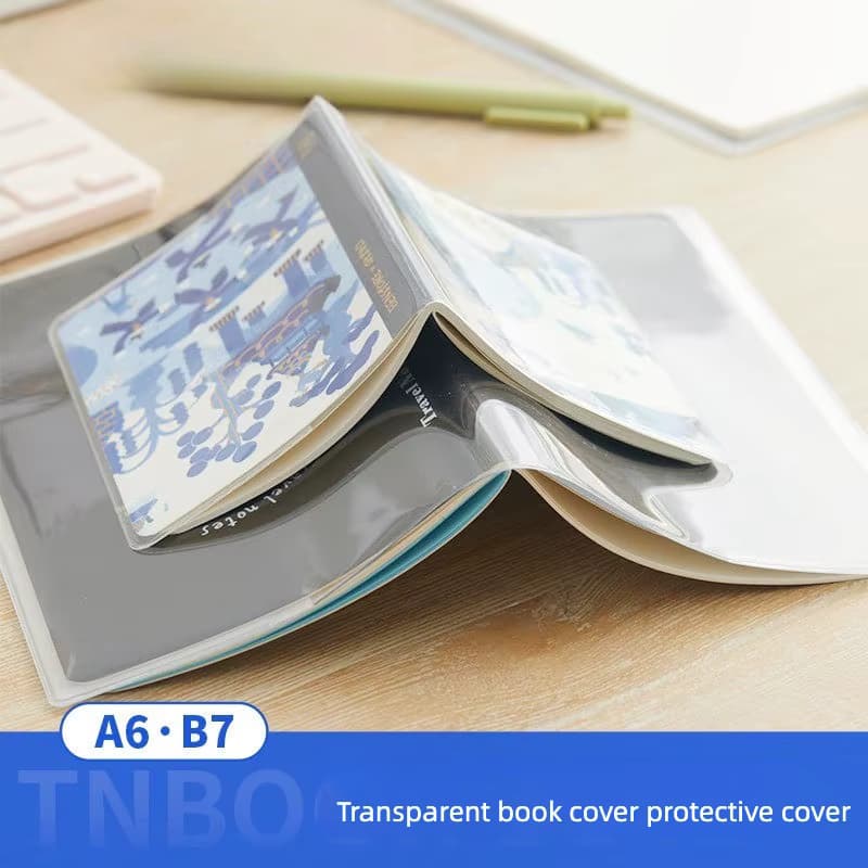 Fromthenon Reise-Notizbuch Standard-Passhülle Wasserdichte Transparente PVC-Hülle mit Kartenhalter Journalbuch-Schutzhülle