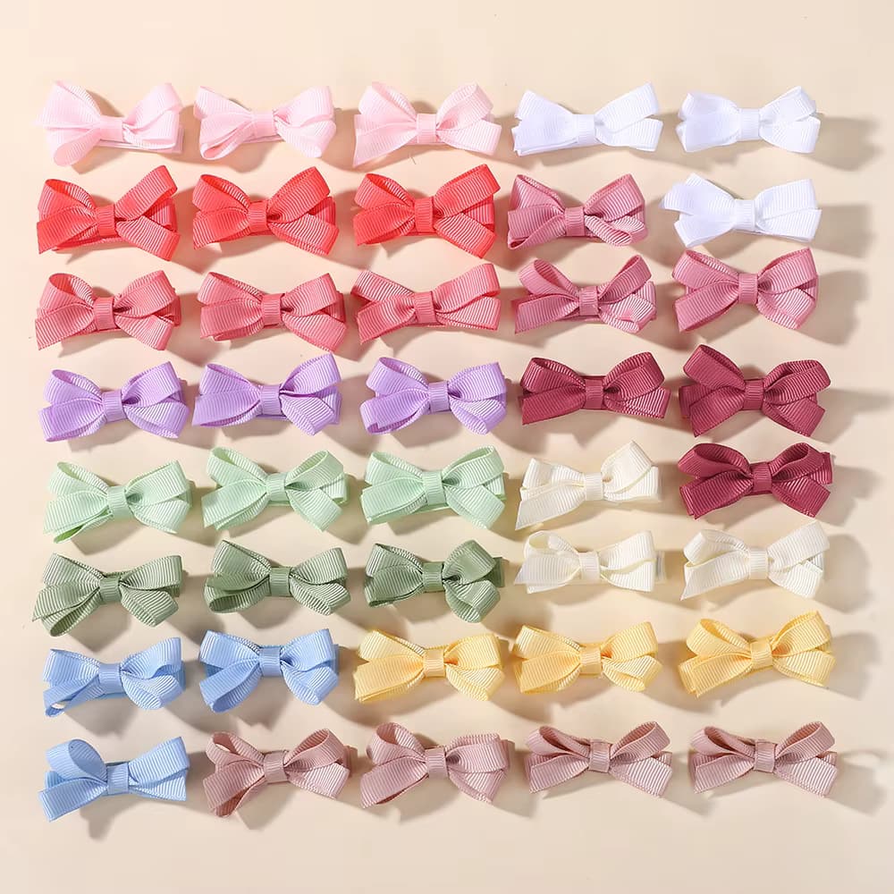 60 Teile/satz Baby Mädchen Haar Clips Zufällige Farbe Mini Band Haar Bögen Clips für Kinder Candy Farbe Schöne Pony Haarnadel Grips