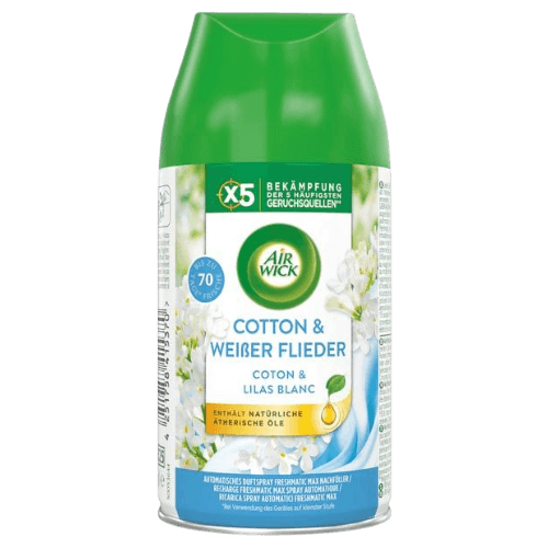 Airwick Freshmatic Cotton & White Lilac Automatic Air Freshener Refill – 250 ml. Offer from Bazta FI.