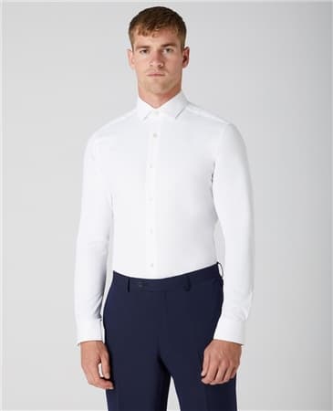 Remus Uomo Kirk Slim Fit Shirt - White - 15. Offer from Brian James.