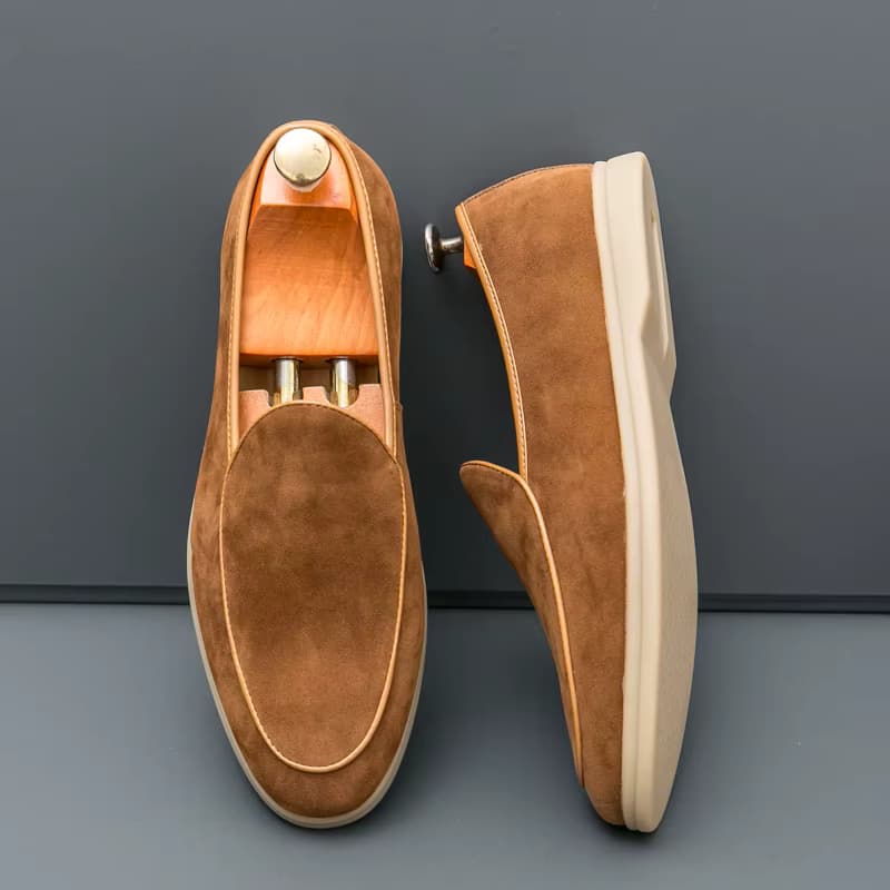 Herbst Hochwertige Wildleder Herren Loafer Einfache Flache Freizeitschuhe Luxus Marke Nubukleder Outdoor Mokassin Party Hochzeit Schuhe