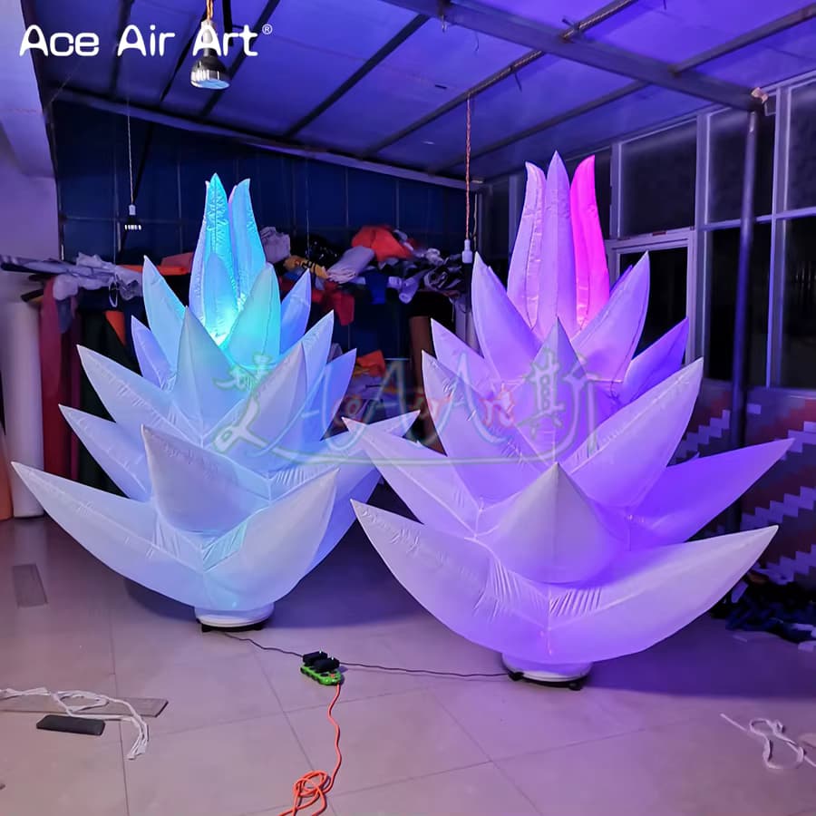 Schöne Aufblasbare Flamme mit LED-Beleuchtung, Modell Lotus-Flamme mit Elektrischem Gebläse für Veranstaltungen, 2m Höhe