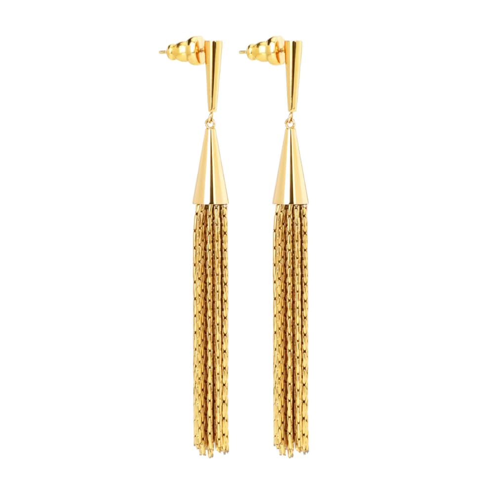 VAROLE Quaste Drop Ohrringe Für Frauen Edelstahl Erklärung Gold Farbe Lange Ohrringe Modeschmuck Kolczyki