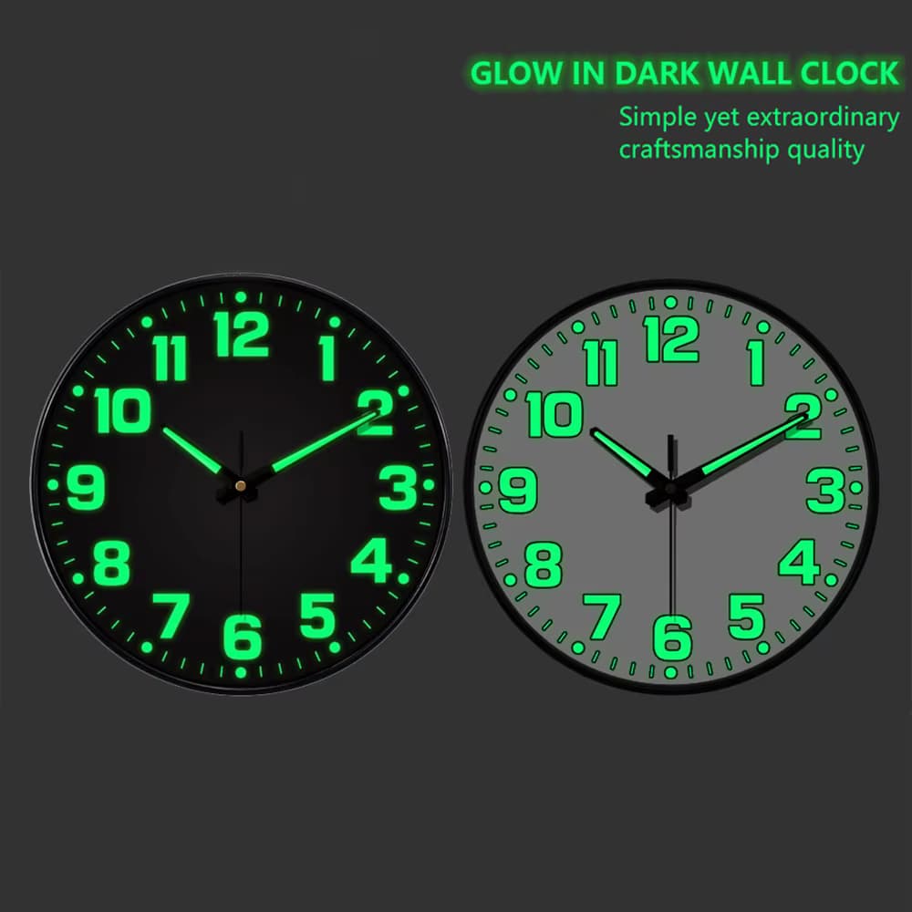 1PC Leuchtende Wanduhr Licht In Dunkel Nacht Digitale Quarzwerk Schlafzimmer Wohnzimmer Studie Lautsprecher Stumm Uhr