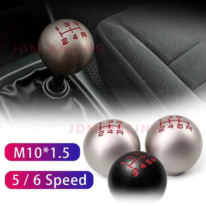 Gewichteter Aluminium-Schaltknauf, 5/6-Gang, M10×1,5, Schaltknauf für Honda Civic FD2 FN2 EP3 TYPE R DC2 DC5, passend für Jazz City