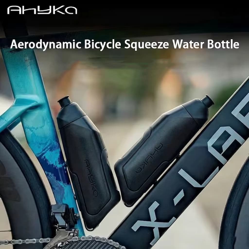AhyKa Aerodynamisches Fahrrad-Flaschenhalter-Set 600ml Fahrrad-Trinkflasche für Unterrohr, Trinkflasche für MTB und Rennrad