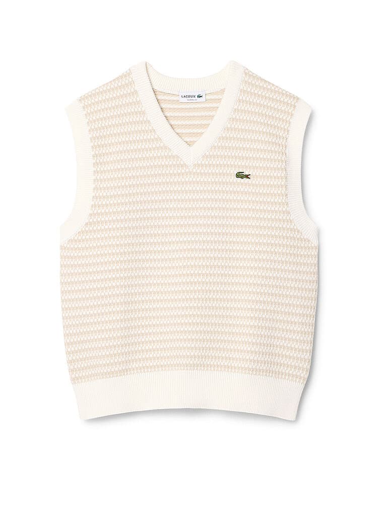 LACOSTE Pullunder creme | M