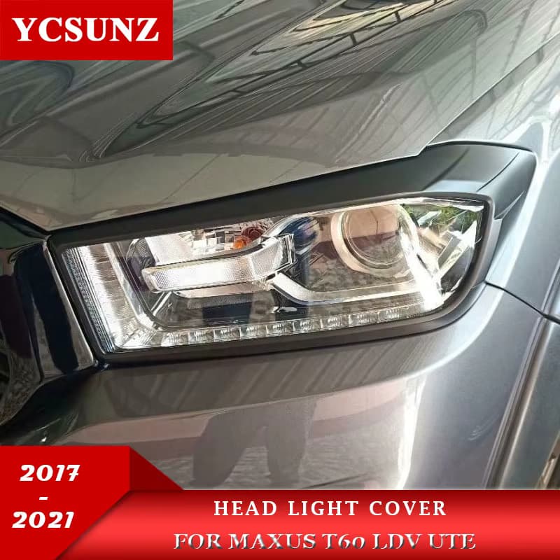 ABS Kopf Licht Abdeckung Für Maxus T60 ldv ute 2017 2018 2019 2020 2021 Zubehör Abholen Auto Außen Teile scheinwerfer Lampe Haube
