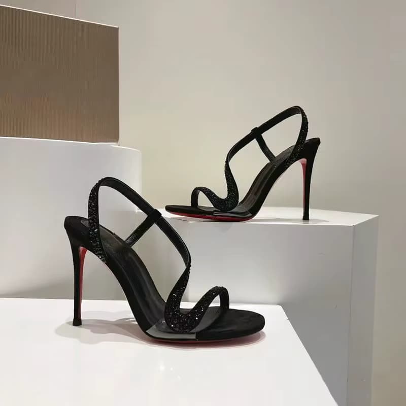 Sommer Neue Serpentine Stiletto Sandalen Sexy Party Modenschau frauen Schuhe funkelnden luxus street style Weibliche pumpen