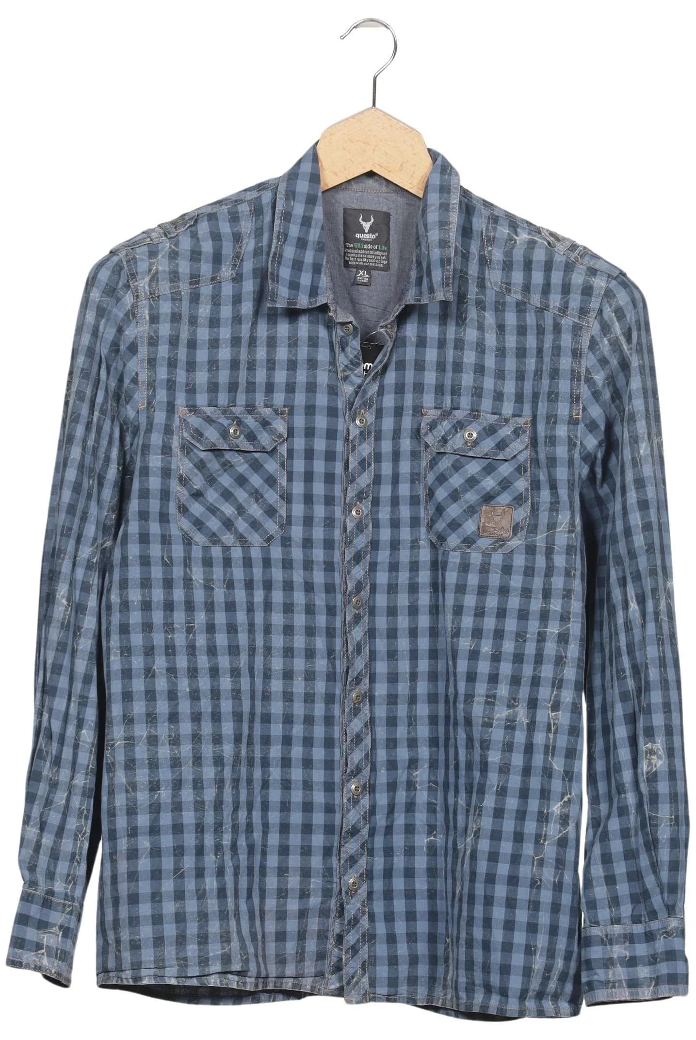 Questo Savage Herren Hemd, Blau, Gr. XL