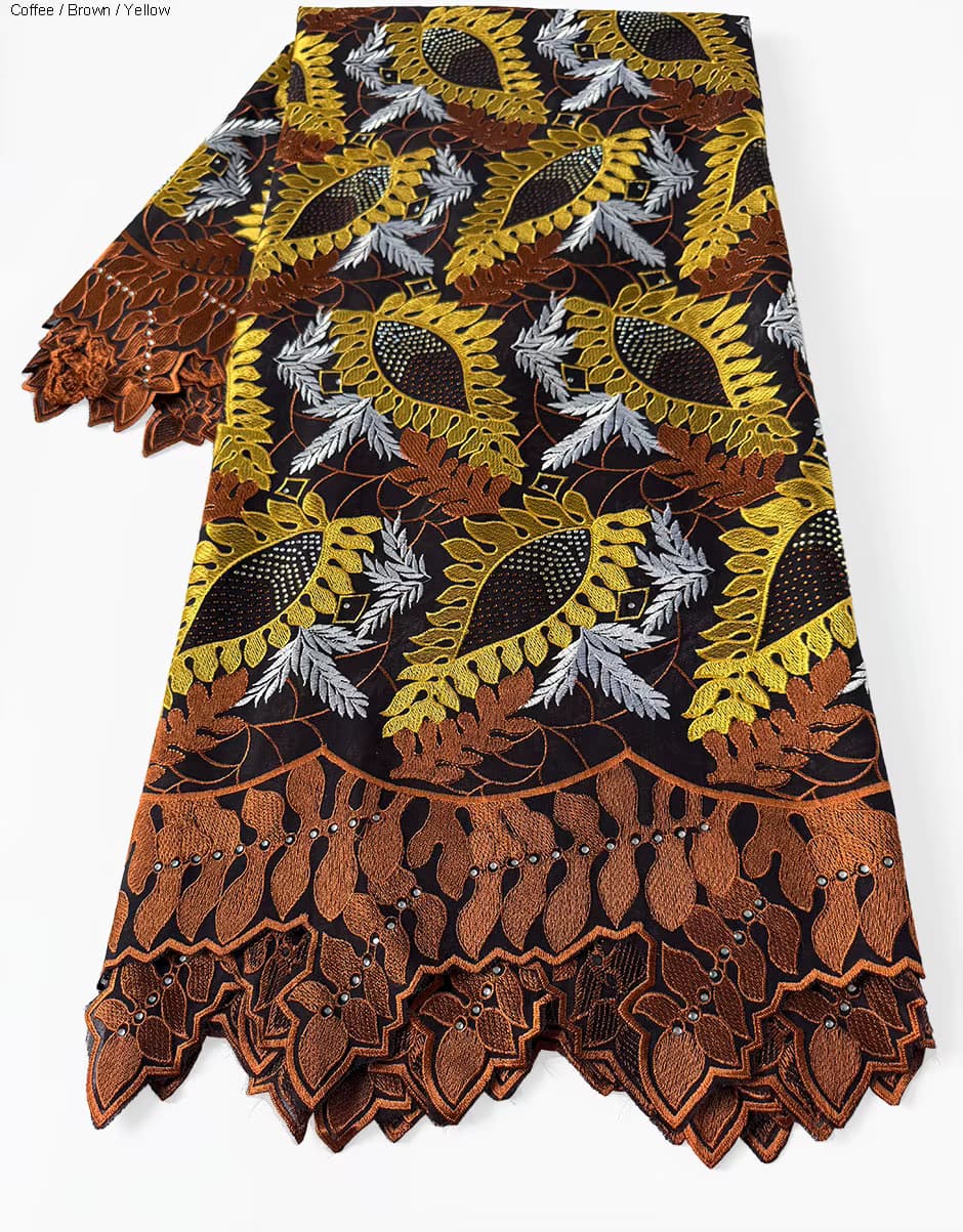 Super Qualität afrikanische Stickerei Spitze feine Schweizer Voile Stoff zarte traditionelle Feiernde Baumwoll kleid bequemes Gewicht
