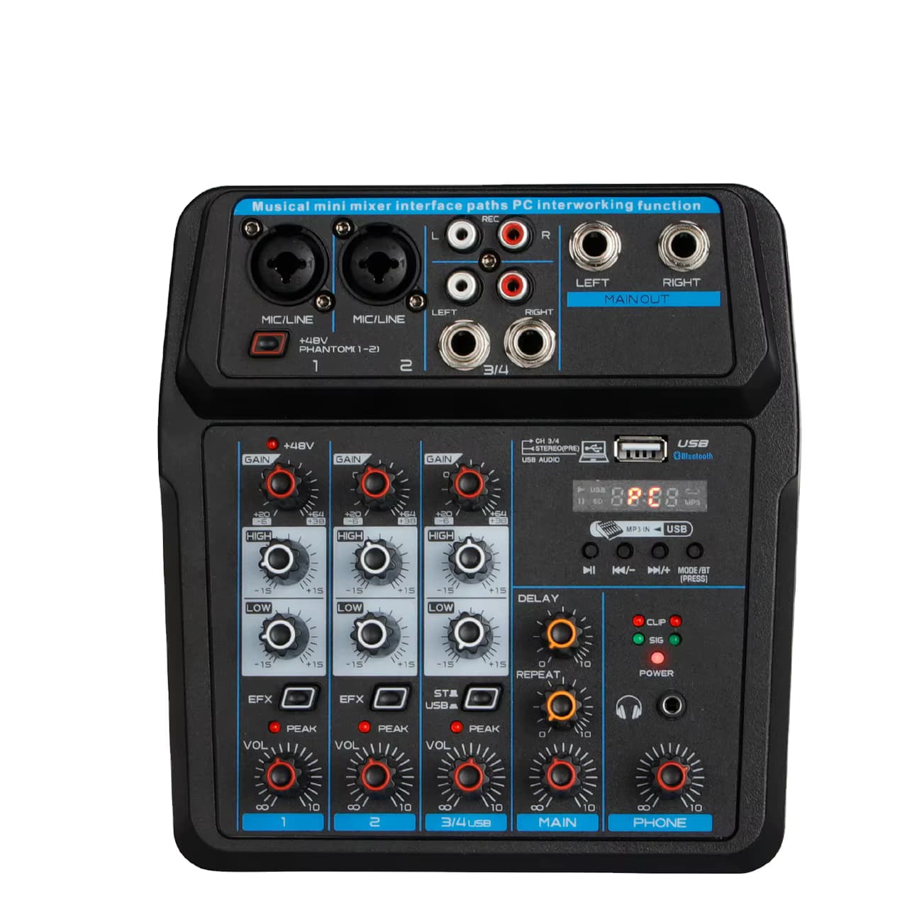 Biner U4 Professional 4 Channel Audio Mixer Computer Recording Live Digital Sound Music Mini Audio Console. Tilbud fra Alibaba US.