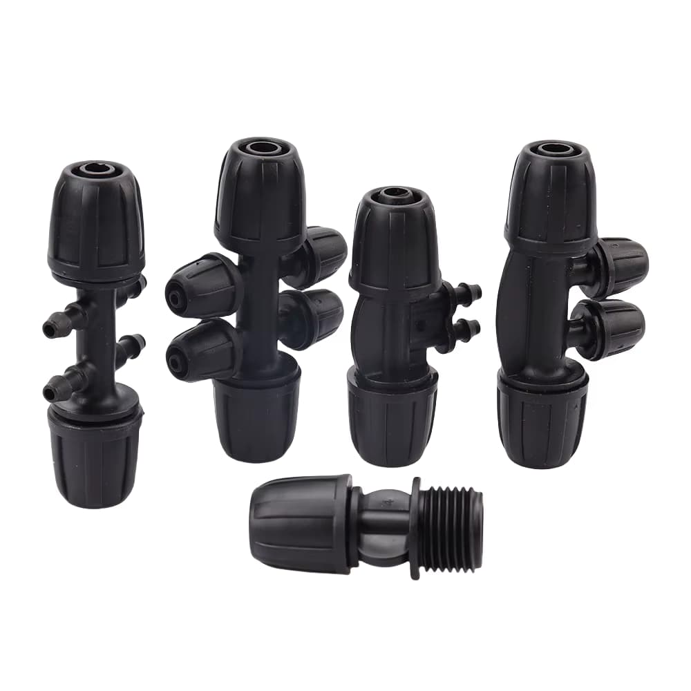 10 stücke Garten 3/8 "zu 1/4" Schlauch Anschluss 8/11 Bis 4/7mm Stacheldraht Schloss T-stück Ellenbogen End Stecker Reduzierung Rohr Adapter Irrigator Fitting