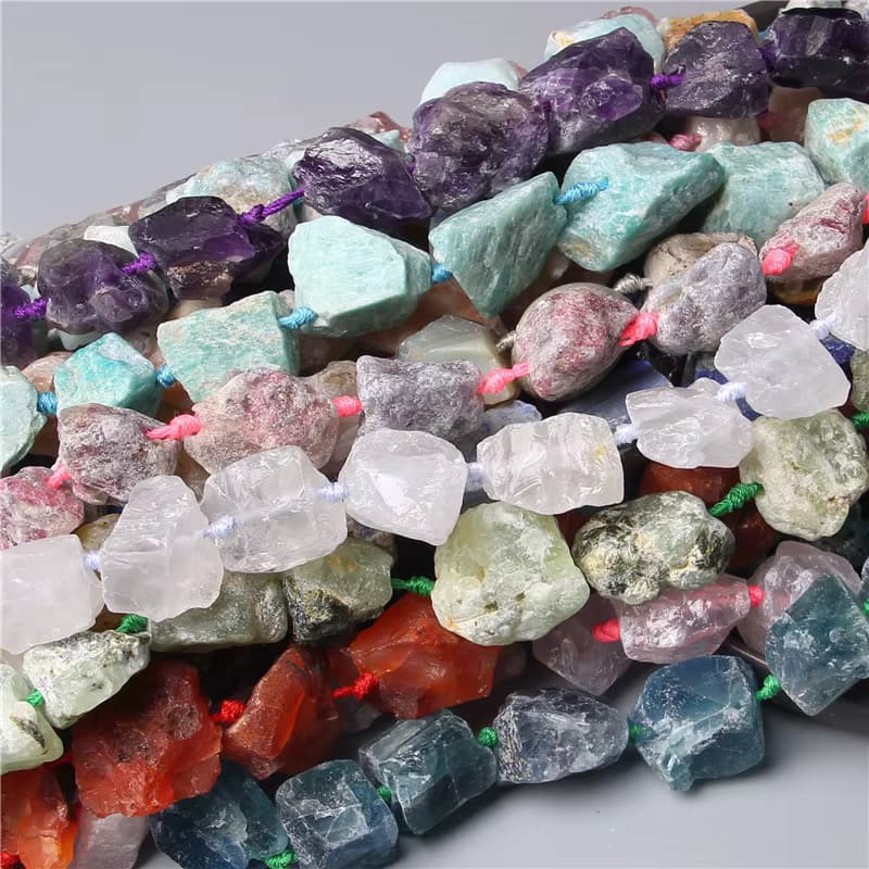 20-30MM Natürlichen Rauhen Kristall Freeform Cut Nugget Multicolor Chips Lose Perlen Raw Stein Für Schmuck Machen Halskette kunst Versorgung