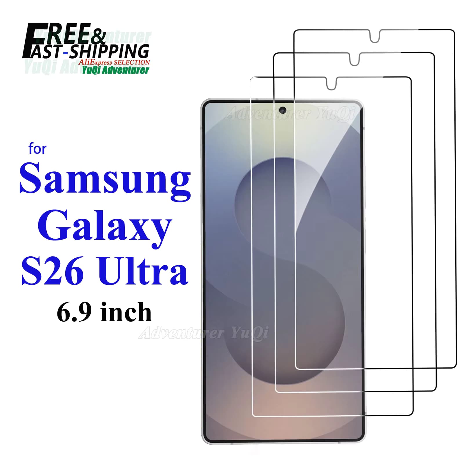 Displayschutzfolie für Samsung Galaxy S26 Ultra 6,9 Zoll Gehärtetes Glas HD 9H Transparent Klar Kratzfest Hüllenfreundlich